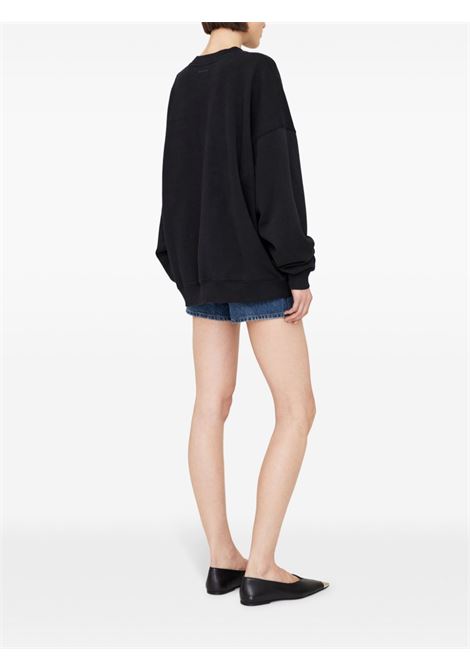 miles letterman sweatshirt black ANINE BING | A-08-10074BLK1